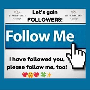 FOLLOW me back, please if you haven’t yet! Let’s grow together!💗💕💕💕info